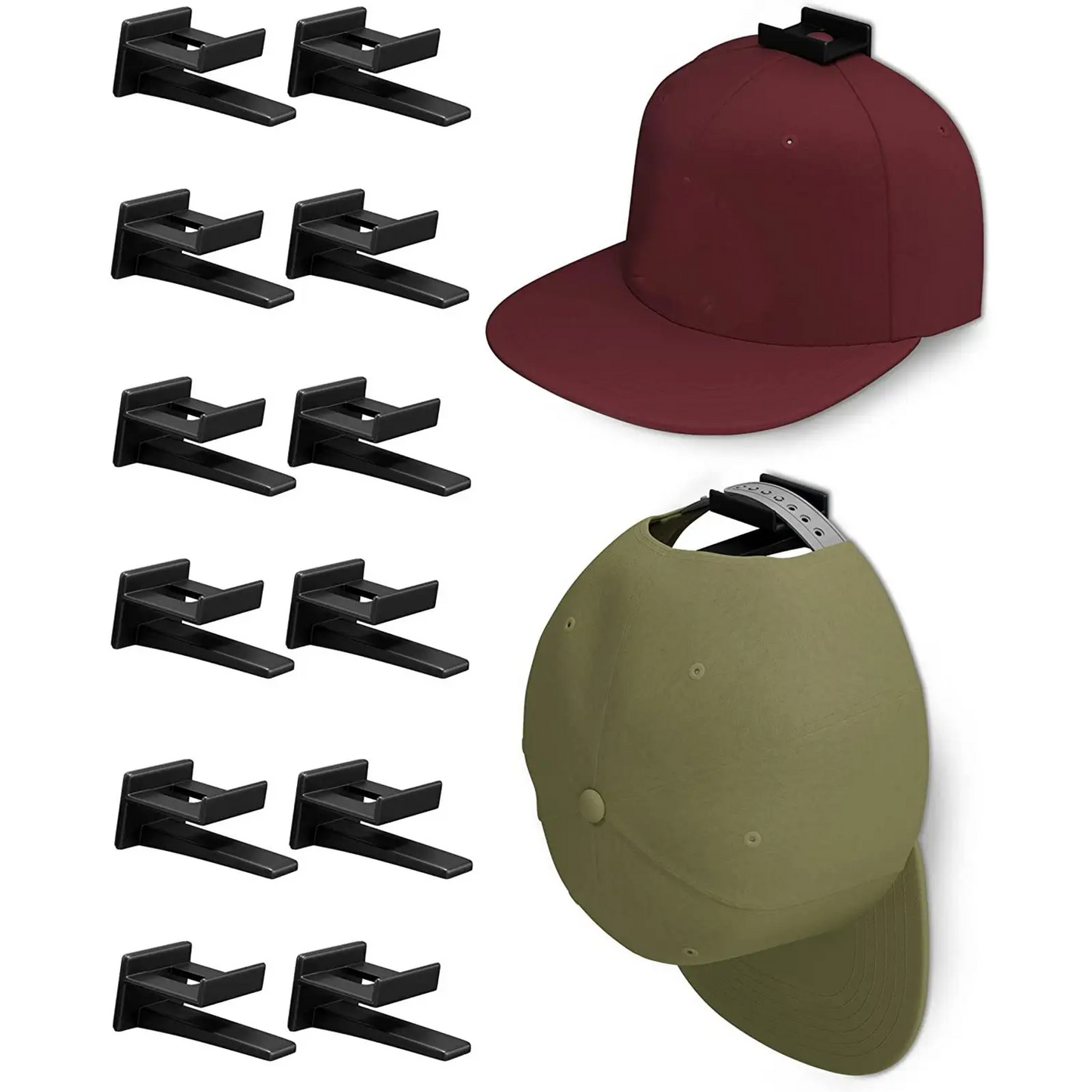 Baseball Cap Hat Rack Wall Door Hanger Holder Storage Organize 12