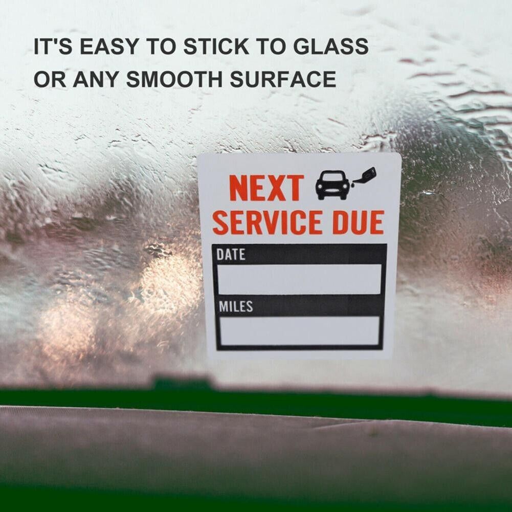300 Oil Change Service Reminder Stickers Clear Window Lite Sticker