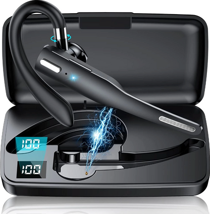 Trucker Wireless Headset Bluetooth 5.1 Earpiece Dual Mic Earbud Noise