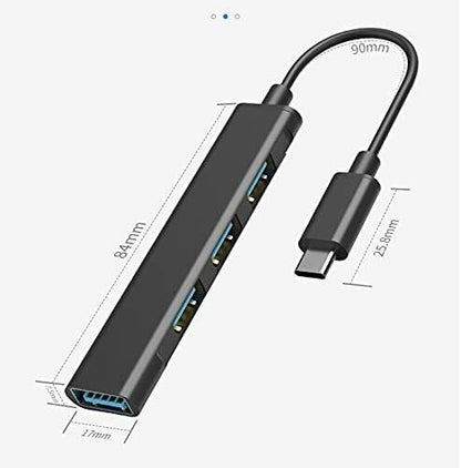 USB-C Type C to USB 3.0 4 Port Hub Splitter For PC Phone Mac iPad