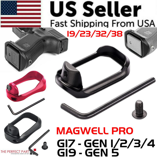 Anodized Aluminum Flared Magwell For Glock 19/17/22/24/31/34/35/37 Gen