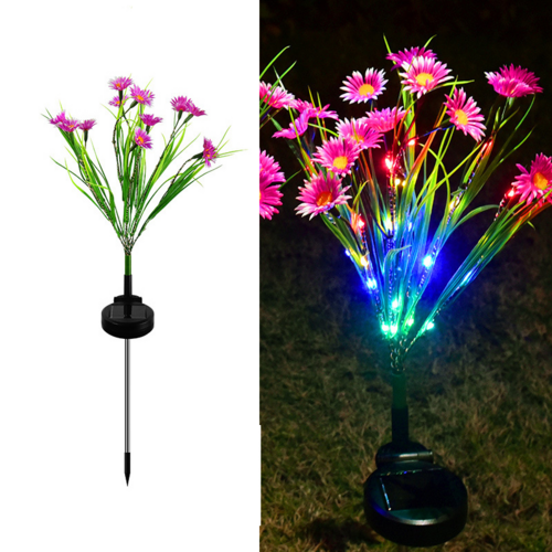 Solar Garden Lights LED Flower Stake Lamp Outdoor Yard Waterproof