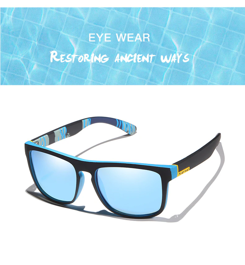 Square Polarized Sunglasses For Men Women Outdoor Sports Driving