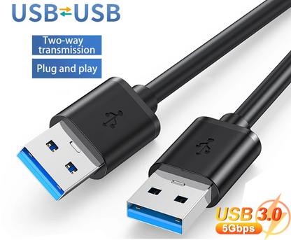 USB 3.0 A Male to A Male Cable Data Transfer Super Speed Power Charger