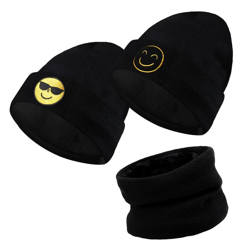 The Latest Fall and Winter Goodies for 2024,Winter Beanie Hat Scarf Gloves, Warm Fleece Knit Winter Hats Touch Screen Gloves Neck Scarf Set Winter Gifts for Women