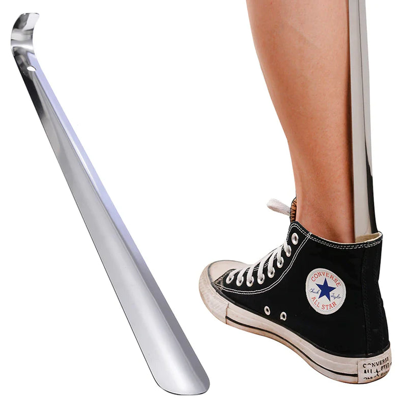 22In Extra Long Handle Shoe Horn Stainless Steel Metal Shoes Remover Shoehorn US