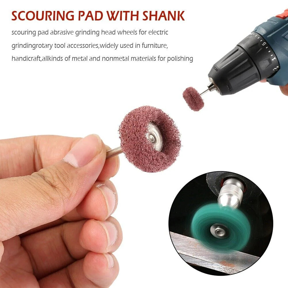 50 Metal Polishing Buffing Wheel Burr Kit Rotary Tool Accessories Set for Dremel