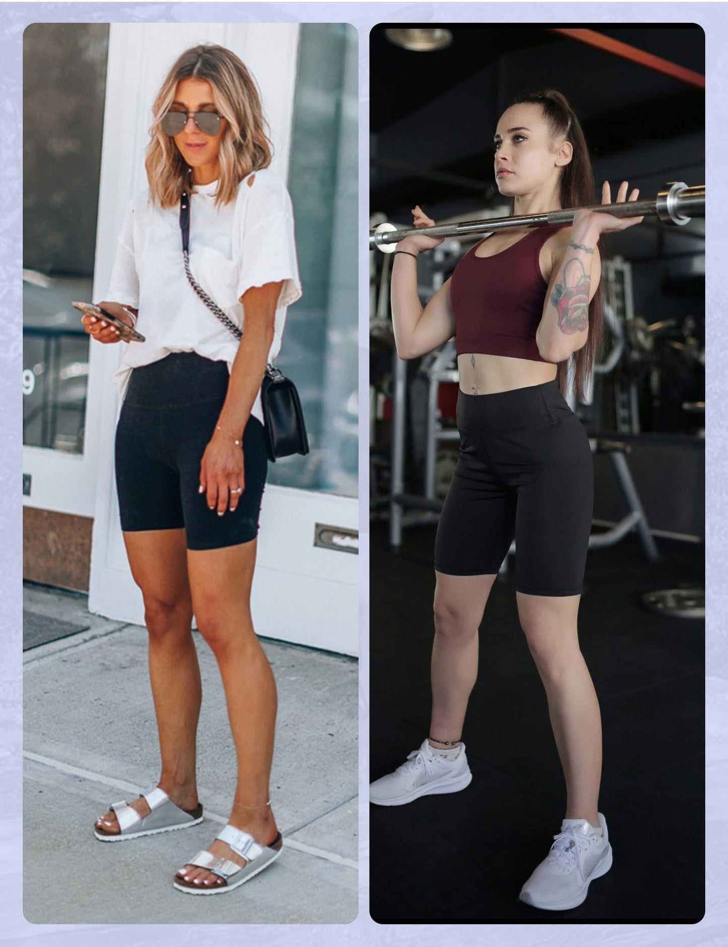 Workout Shorts For Women With Pockets, Tummy Control High Waist Biker Yoga Athletic Belly-Contracting Spandex Yoga Shorts