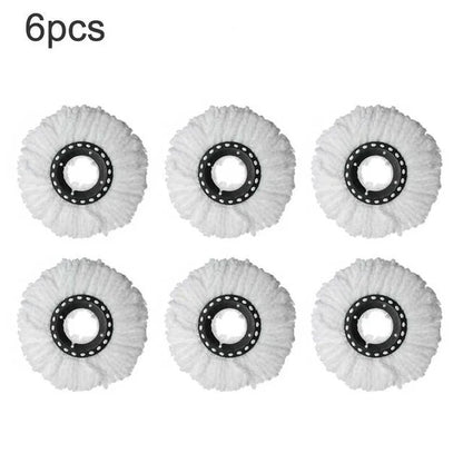 6 Pack Replacement Microfiber Mop Head Refill 360° Spin Easy Cleaning for Mop