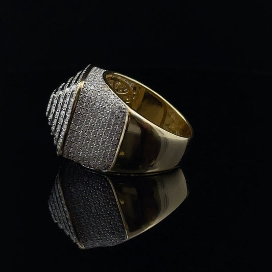 SOLARE 925 MOISSANITE MENS RHODIUM ICED OUT RING | 995522