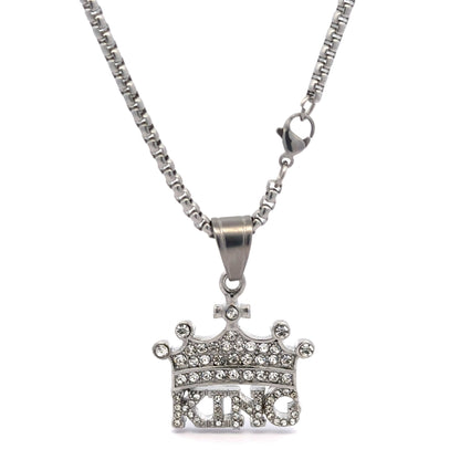 AVELINE STEEL RHODIUM NECKLACE