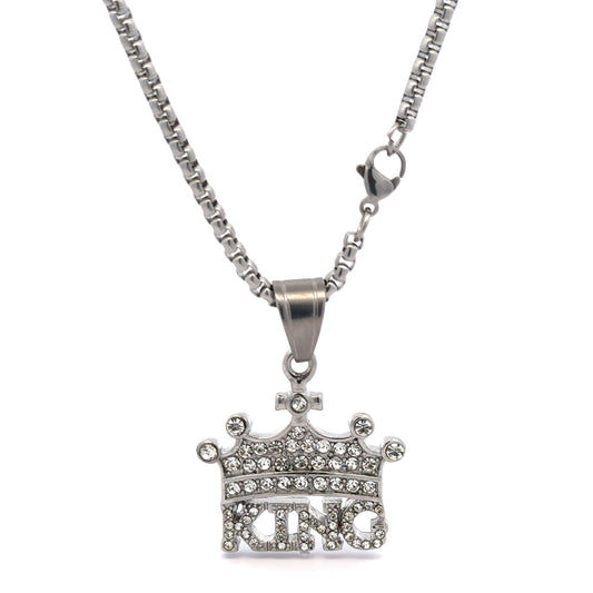 AVELINE STEEL RHODIUM NECKLACE
