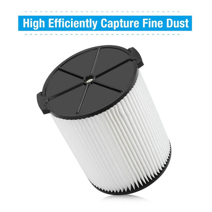 VF4000 Replacement RIDGID Wet/Dry Washable Vacuum Garage Shop Vac Pleated Filter