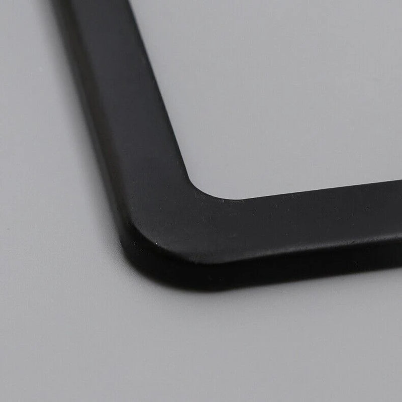 2X High Quality Stainless Steel Metal License Plate Frame Tag Cover Black New US