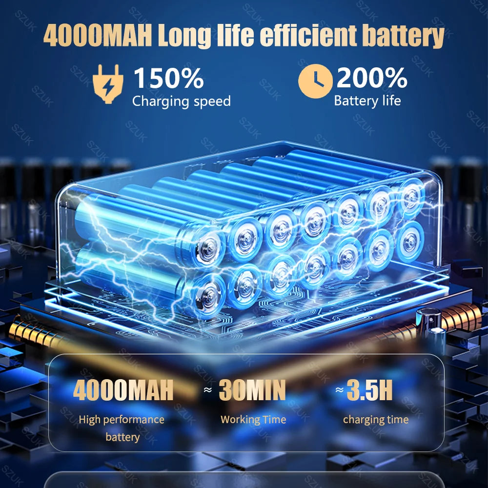 98000PA Mini Car Vacuum Cleaner Powerful Cleaning Machine Strong Suction Handheld for Car Home Portable Wireless Cleaner