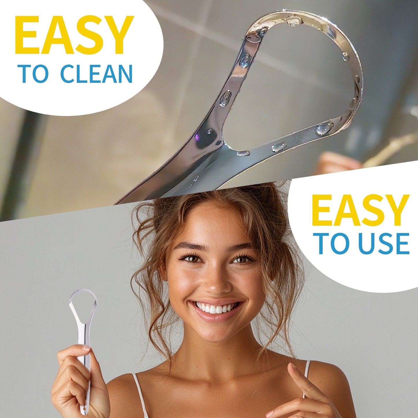 Tongue Scraper with Cases 100% Stainless Steel Tongue Cleaner for Bad