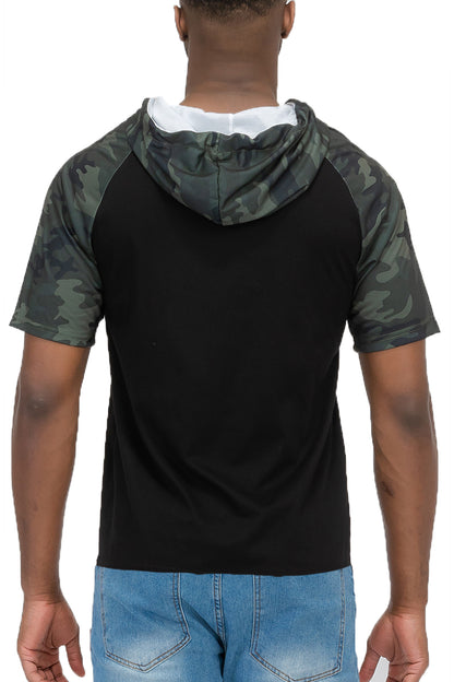 CAMO COLOR BLOCK SS HOODIE
