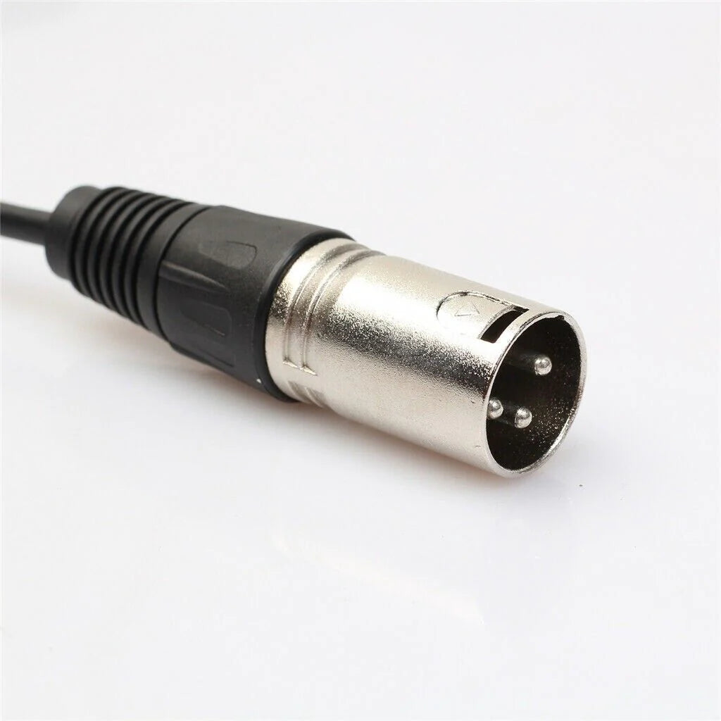 3Pin XLR Female Jack to Dual 2 Male Plug Y Splitter Cable Adapter Microphone USA